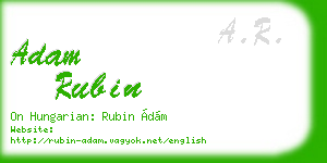 adam rubin business card