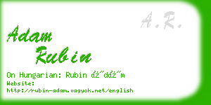 adam rubin business card